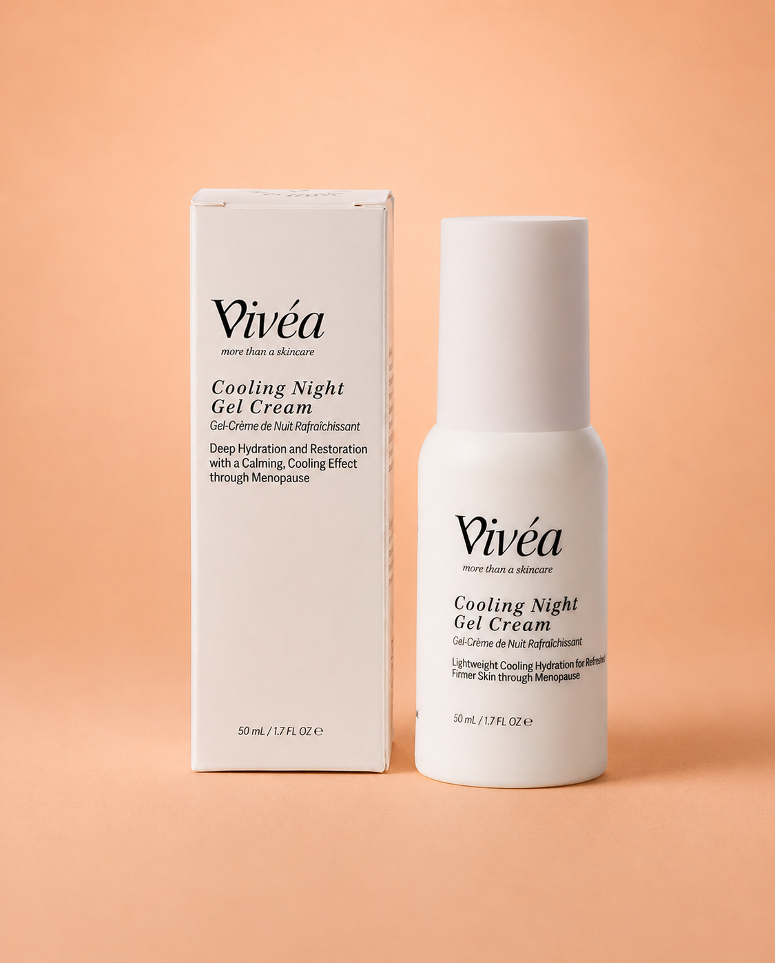 Vivéa Cooling Night Gel Cream for Menopause | Hydrating Overnight Moisturiser