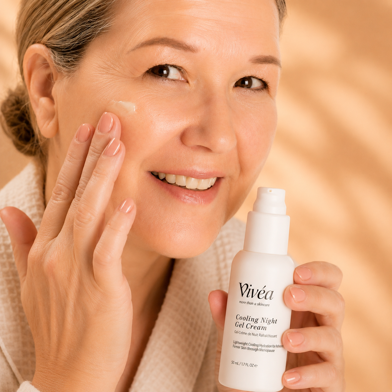Vivéa Cooling Night Gel Cream for Menopause | Hydrating Overnight Moisturiser